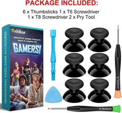 Xbox One Controller Joystick Replacement – 6PCS Original Thumbsticks Black