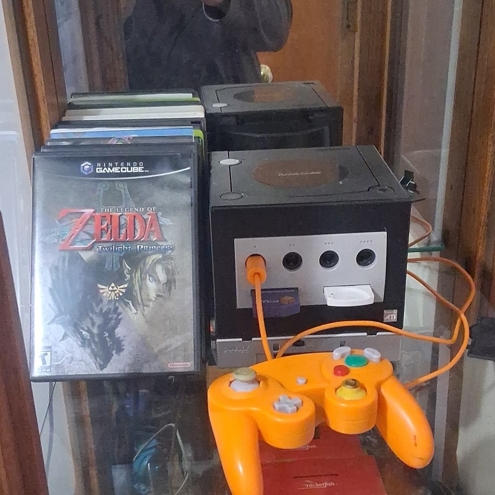 Nintendo GameCube Wired Controllers Black Silver White Orange