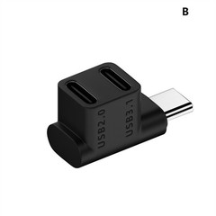 2 in 1 100W U-Shaped Right Angle Type-C USB C Extension Adapter For Steam Deck