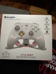 GameSir Cyclone 2 Wireless Controller Tri-Mode Motion Control White Gold Red