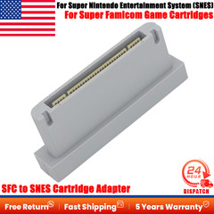 New! SFC ⇄ SNES Cartridge Adapter For Super Nintendo & Super Famicom Plug-In US