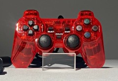 Translucent Red Wired Analog Controller for Sony PlayStation 2 PS2 8ft Cable