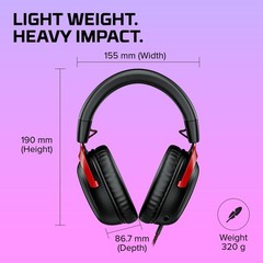 HyperX Cloud III – Wired Gaming Headset, PC, PS5, Xbox Series X|S, Angled 53m…