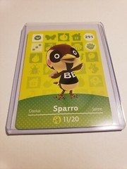 Sparro # 291 Animal Crossing Amiibo Card Horizon Series 3 MINT NEVER SCANNED!