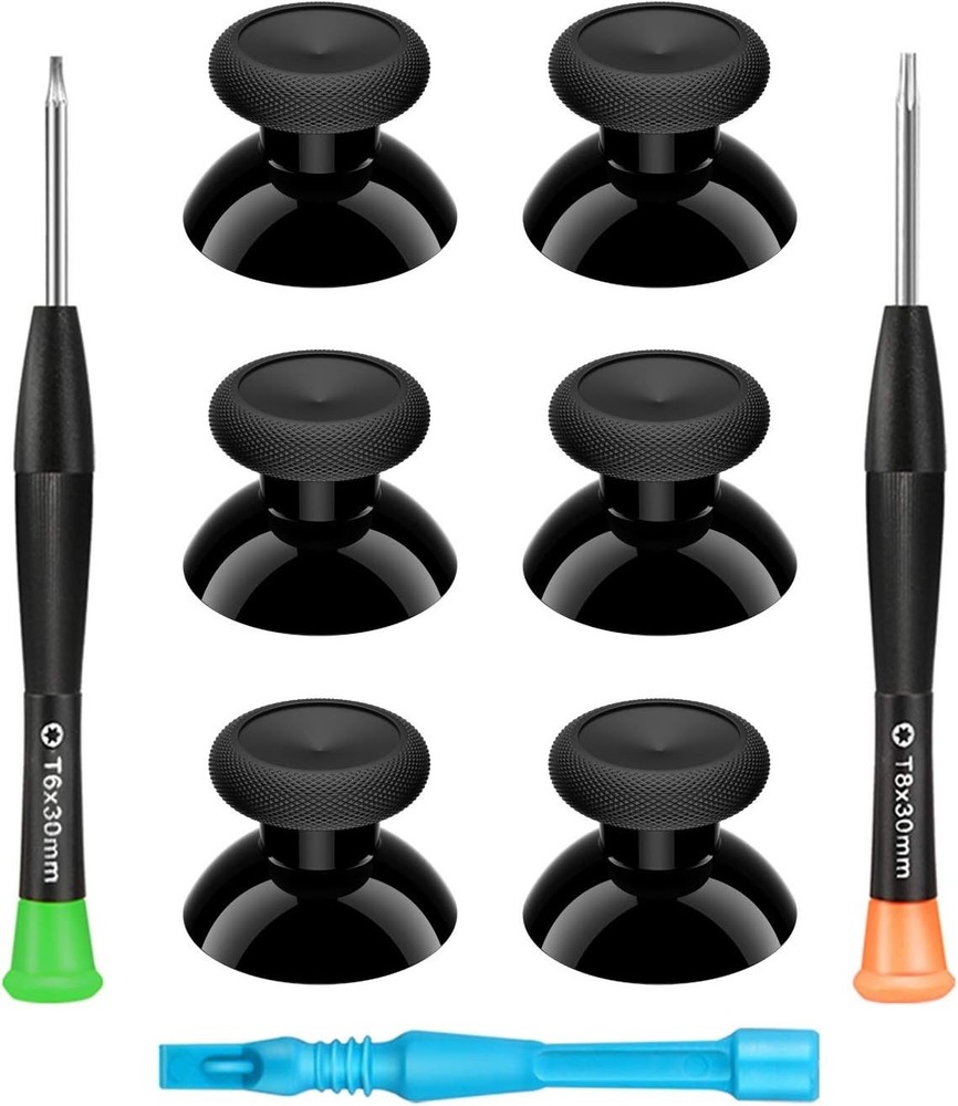 Xbox One Controller Joystick Replacement – 6PCS Original Thumbsticks Black