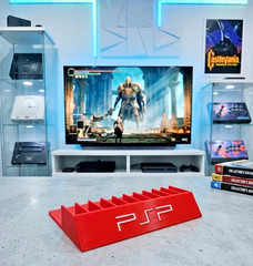 Sony PSP Game Display Stand Radiant Red Letter Holder Rack Storage UMD 2000 3000