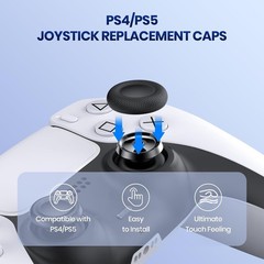 10pcs PS4/PS5 Controller Joystick Cap Replacement – Anti-Slip, Anti-Scratch, …