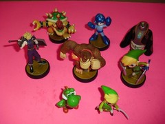 Lot 8 Nintendo Amiibo figures! Link Donkey Kong Mega Man Cloud Ganondorf Smash