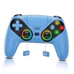 RGB Wireless Controller for PS5/PlayStation 5 PC, Bluetooth Controller BLUE