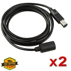 2x 6FT Controller Extension Cable For Wii GameCube GCN