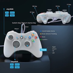 Wired Replacement Controller For Xbox 360 Winows PC/Wireless Xbox 360 Gamepad