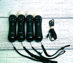 (4) Sony PlayStation 3 PS3 PS VR PS4 CECH-ZCM1U Move Motion Controllers AS-IS