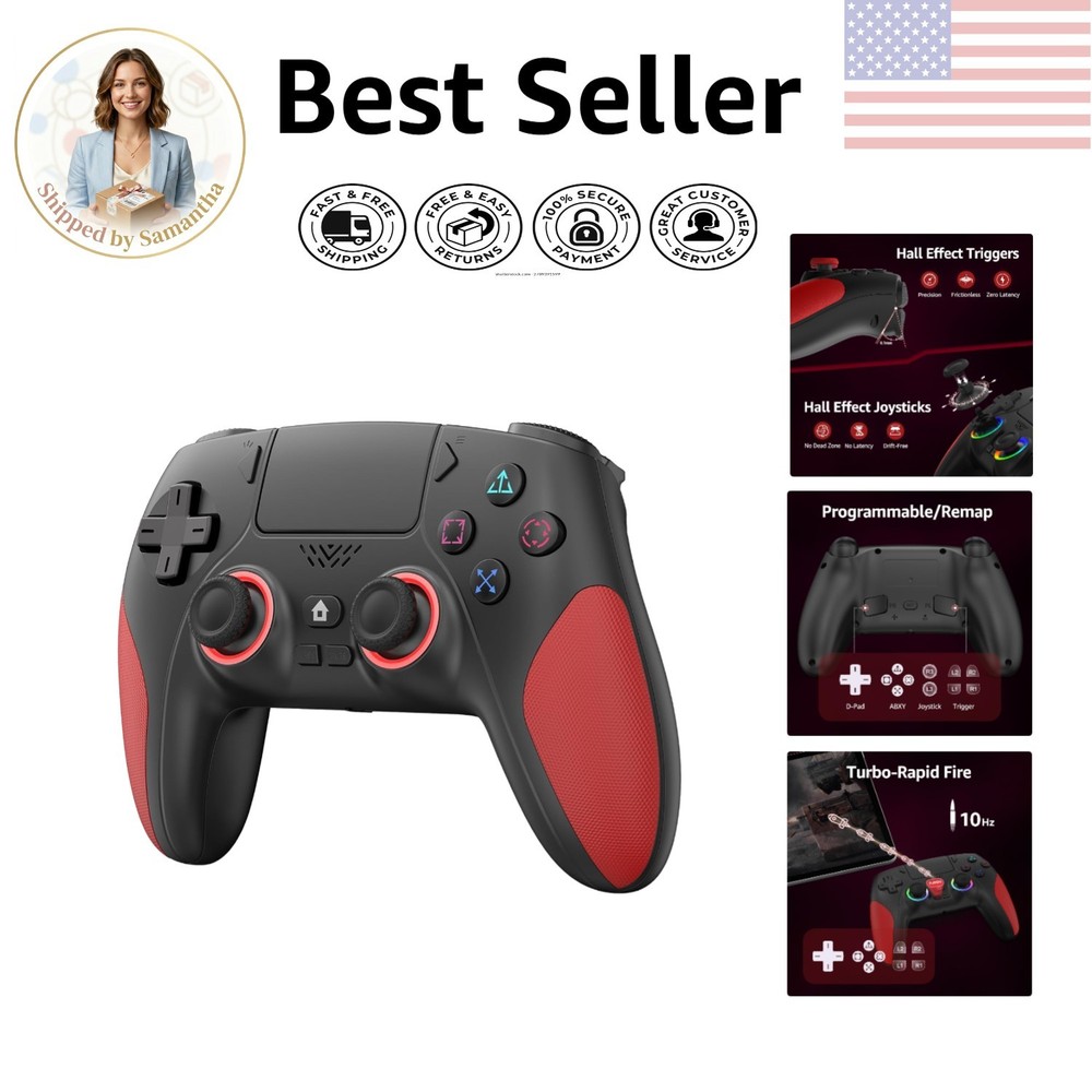 Programmable PS5 Gaming Controller – Wireless, Dual Vibration, and Turbo Mode