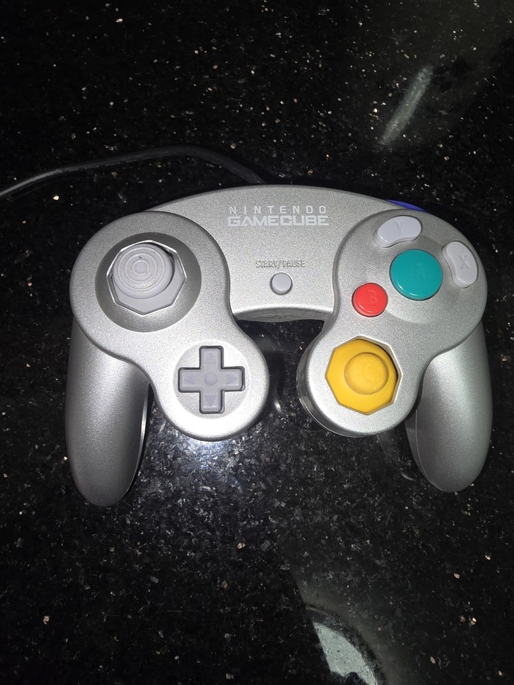 Platinum Silver Nintendo GameCube Wired Controller DOL-003 Super Clean! OEM