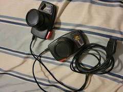 Atari 2600 2 sets of Paddles Controllers Decent Condition