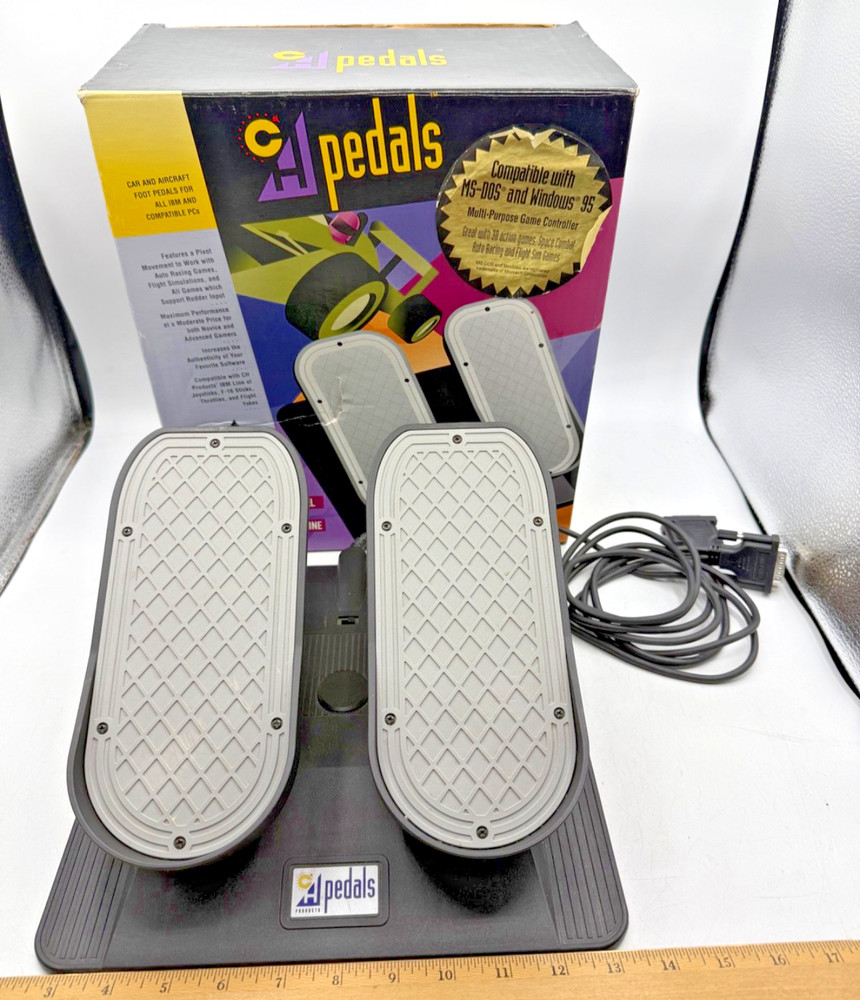 CH Pro Pedals Rudder Control Flight Driving Car Simulator PD55KAS