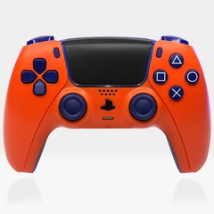 Sunset Orange PS5 Controller Killscreen Modded Retro PlayStation 5 DualSense
