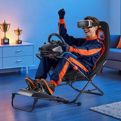 VEVOR Portable Racing Wheel Stand Foldable Fit Logitech Thrustmaster Fanatec