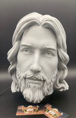 Jesus Christ Bust Headphone Stand – Lord God PC Gaming Display – Birthday Gift