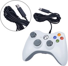 Wired Game Controller Dual Vibration Gamepad for 360 PC Windows