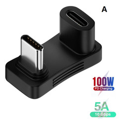 2 in 1 100W U-Shaped Right Angle Type-C USB C Extension Adapter For Steam Deck