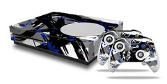 Skin XBOX One S Console Controller Abstract 02 Blue