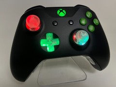 Microsoft Xbox One Controller – Black w Creeper buttons – custom LED mod