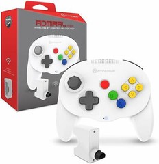 Hyperkin “Admiral” Premium BT Wireless Controller for N64 Nintendo 64 – White