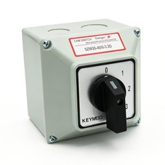 40A Changeover Switch with Exterior Box, 4 Positions 3 Poles, Universal