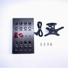 SIMDT Button Box SIM Racing Control Box Racing Simulator w/ Carbon Fiber Panel