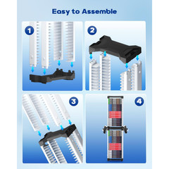 Universal Video Game Storage Tower Media Disk Holder Rack Case Organizer 46 Disc