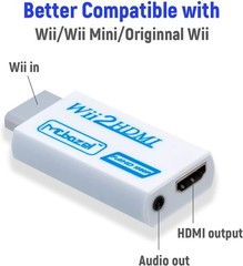 Wii to HDMI 1080p HD Converter with 3.5mm Audio Output – All Modes Supported