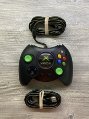OEM Microsoft OG Xbox Duke Controller – w/New Green Sticks + Long Breakaway!