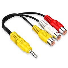 TCL TV AV Adapter Cable 3.5mm Mini to 3 RCA Male Female Replacement