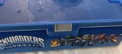 Skylanders Storage Box Case Stackable Activision Collectible Blue Tote Toy Bin