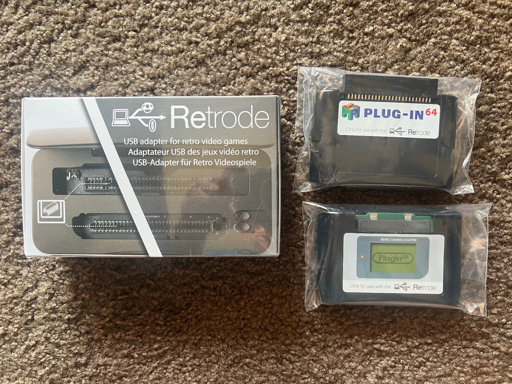 New Retrode 2 Bundle for SNES Genesis w/ Nintendo 64 N64 and Gameboy adapters