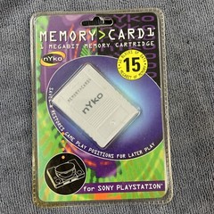 Nyko PS1 1MB Memory Card Grey for Playstation 1 Console memory cartridge