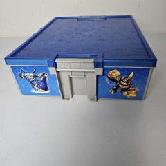 Skylanders Storage Box Case Stackable Activision Collectible Blue Tote Toy Bin