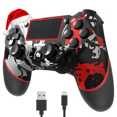 SZYUYU Wireless PS4 Controller Flame White Audio Jack Motion Control Touchpad