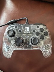 Nintendo Switch Wired Controller, Afterglow Clear, PDP, Pre-owned W/ 9FT cable.