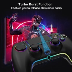 Wireless Game Controller for PS5/PC/Mac – Hall Effect Joystick, RGB, Back Paddle