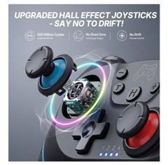 Diswoe Hall Effect Switch Controller, Wireless Pro Controller for Switch