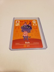 Bob # 018 Animal Crossing Amiibo Card AUTHENTIC Series 1 NEW NEVER SCANNED!!!