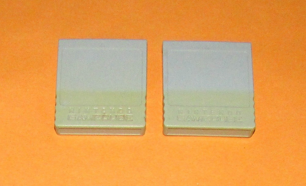 Lot of 2 OEM Official Nintendo GameCube Memory Cards 59 Blocks (DOL-008) Tested