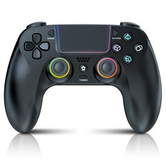 LED Wireless Controller for PS5 with Hall Effect Joystick and Trigger,4 Macron B