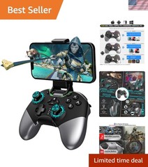 Bluetooth Game Controller for Switch/PC/iOS/Android – Hall Effect Joysticks