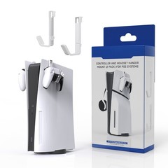 1 Pair Gaming Controller Hanging Holder Headset Hangers For PS5/PS5 Slim Console