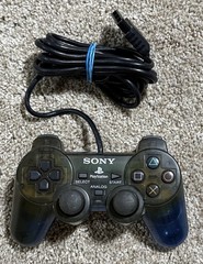 Sony PS2 Wired Controller OEM DualShock 2 PlayStation 2 Transparent Blue Green