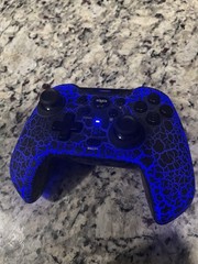 Press Play PNSR3 Wireless Controller for Console, Black Crackle, LED Turbo Macro