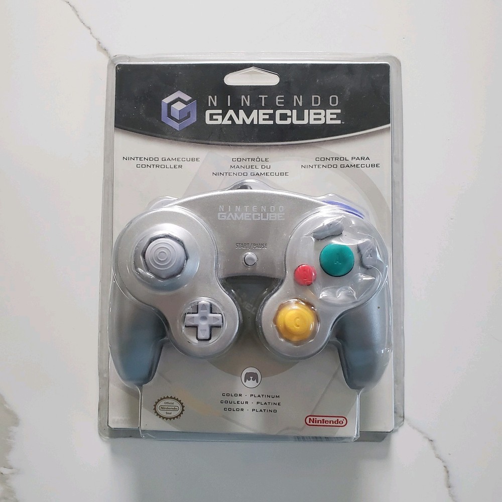 Nintendo GameCube Controller – Official – Platinum – Sealed – Brand New b2